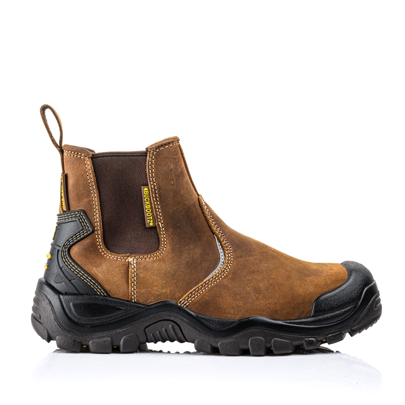BuckBootz Instapper BSH006 Hoog S3 + KN Bruin - Bruin BSH006BR
