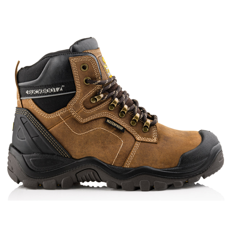 BuckBootz Schoen BSH009 Hoog S3 + KN Bruin - Bruin BSH009BR