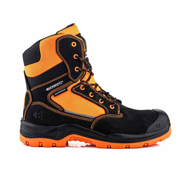 BuckBootz Schoen BVIZ1 Hoog S7S + KN Zwart/Oranje - Zwart/Oranje BVIZ1OR