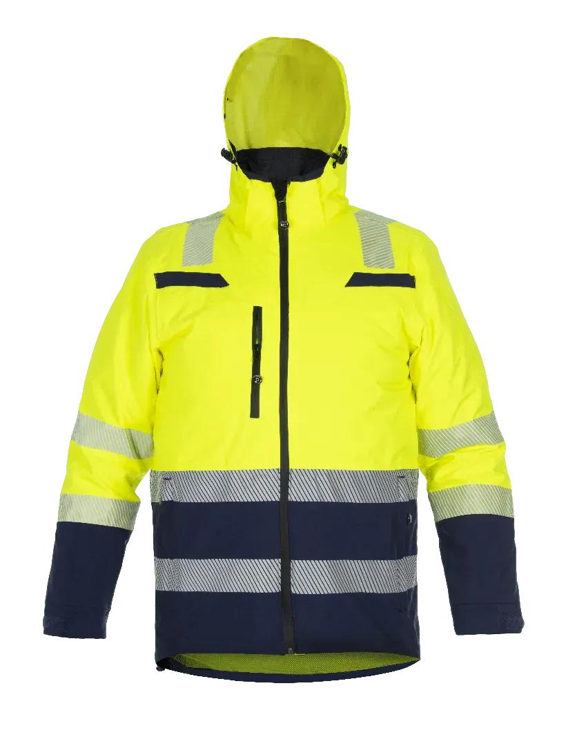 Regenjack Boston, fluor geel - marine
