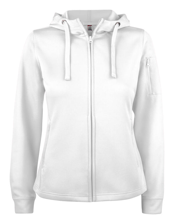 Clique Basic Active Hoody FZ Women - Wit
