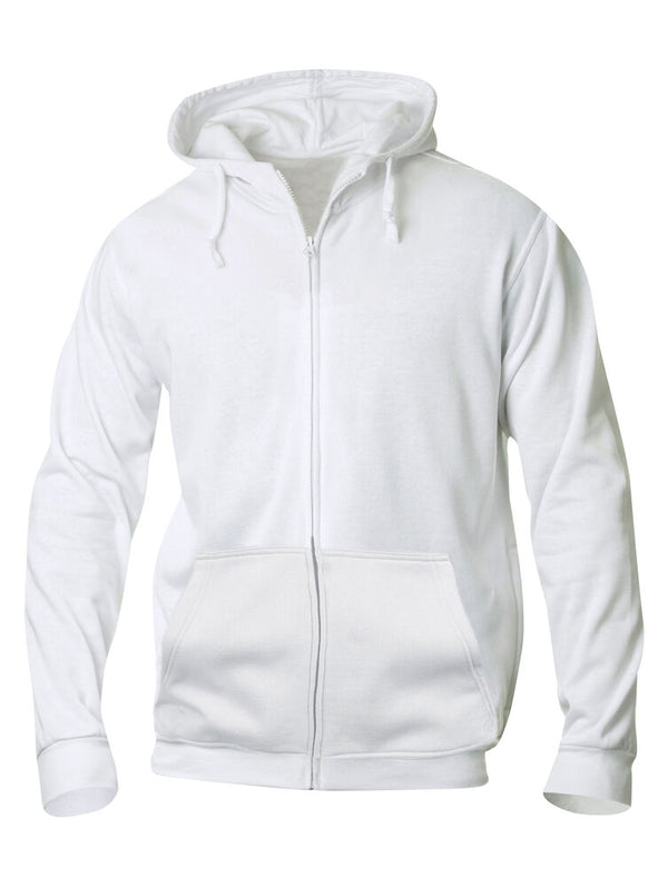 Clique Basic Hoody Full Zip - Wit