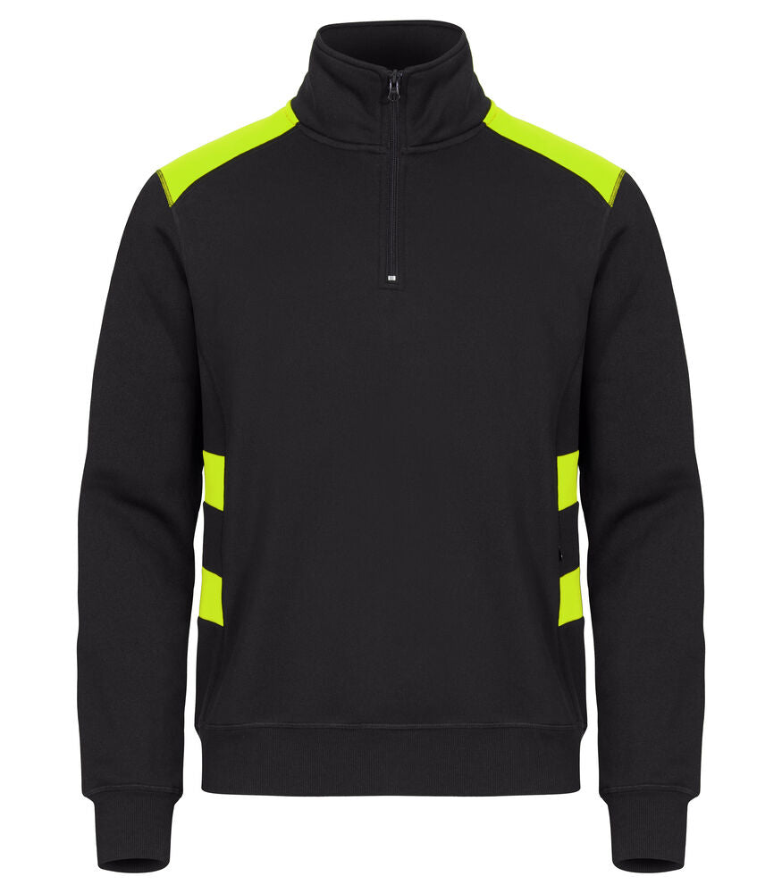 Clique Ambition Half Zip - Signaalgeel
