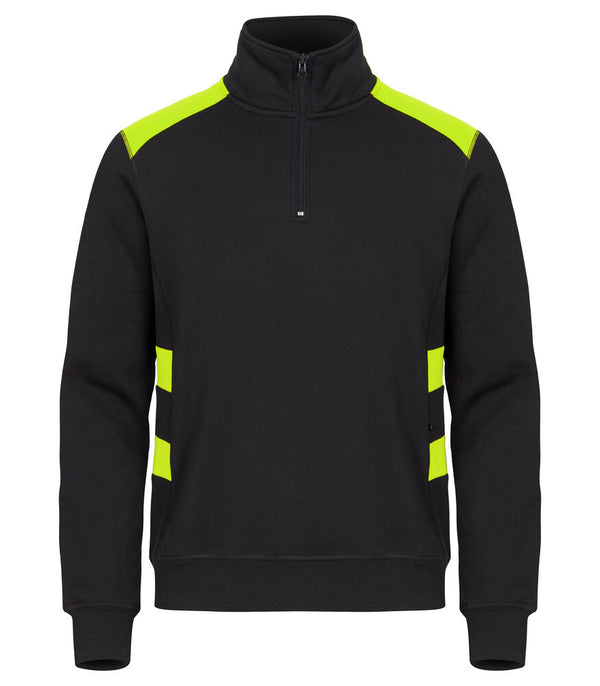 Clique Ambition Half Zip - Signaalgeel