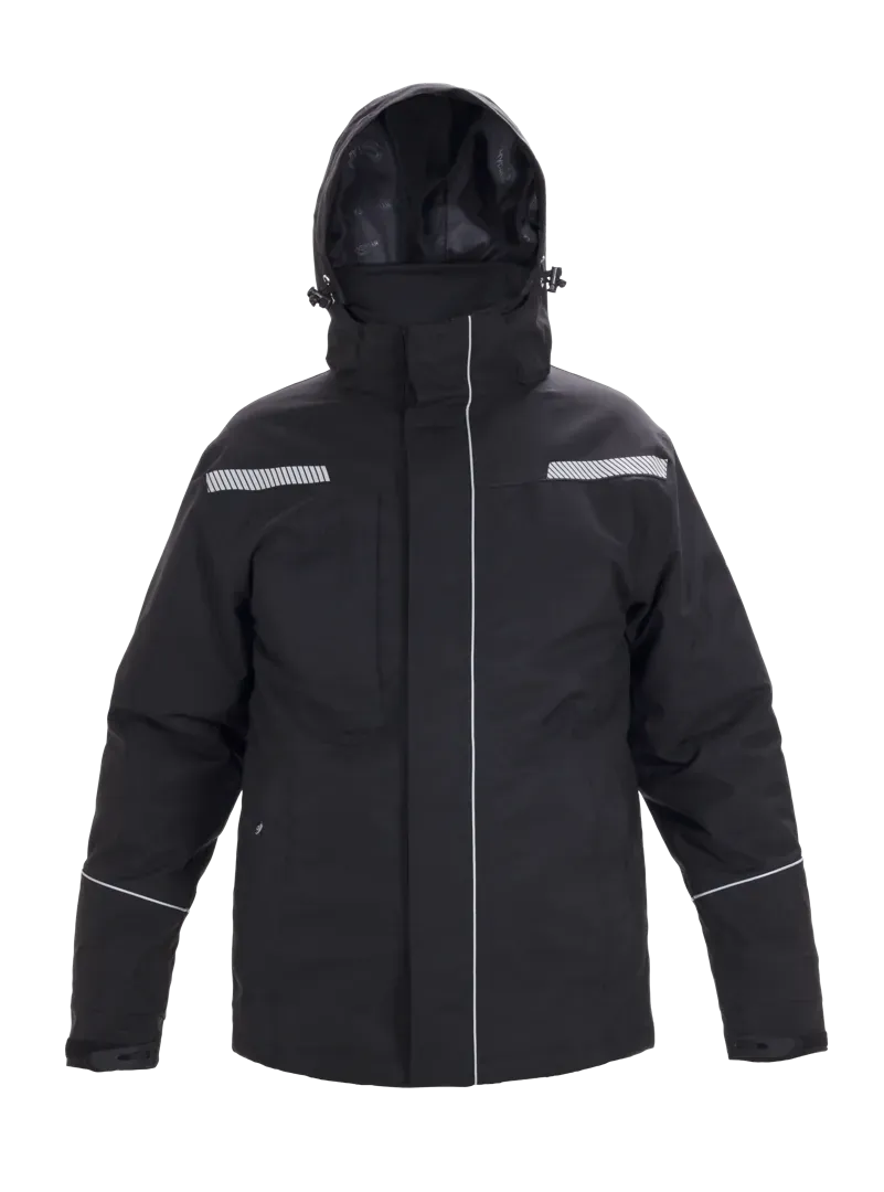 Winterparka Basel Black, zwart