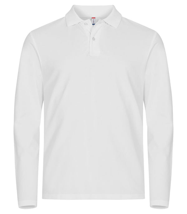 Clique Stretch Premium Polo L/S - Wit