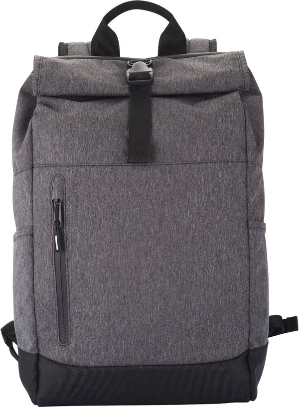 Clique Roll-Up Backpack - Antraciet melange