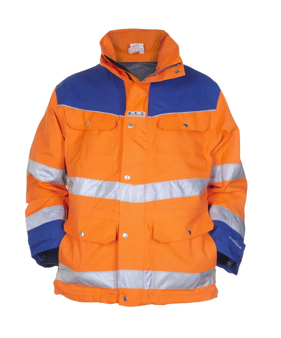 Parka Fulda, fluor oranje - korenblauw