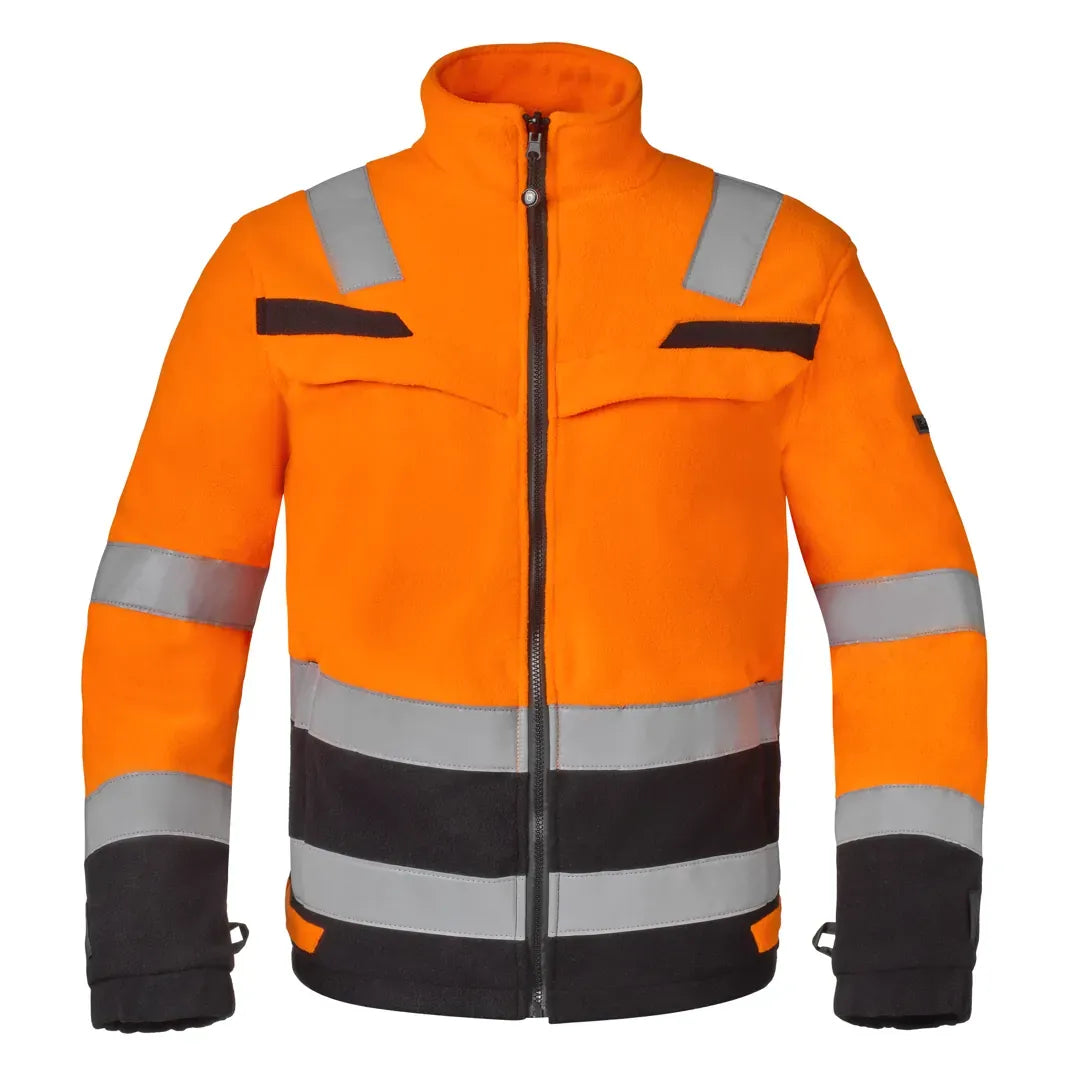 Fleece Torgau, fluor oranje - zwart