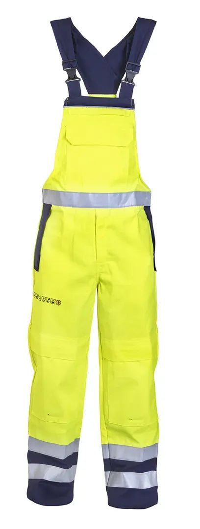 Multinorm Overall Marum, fluor geel - marine