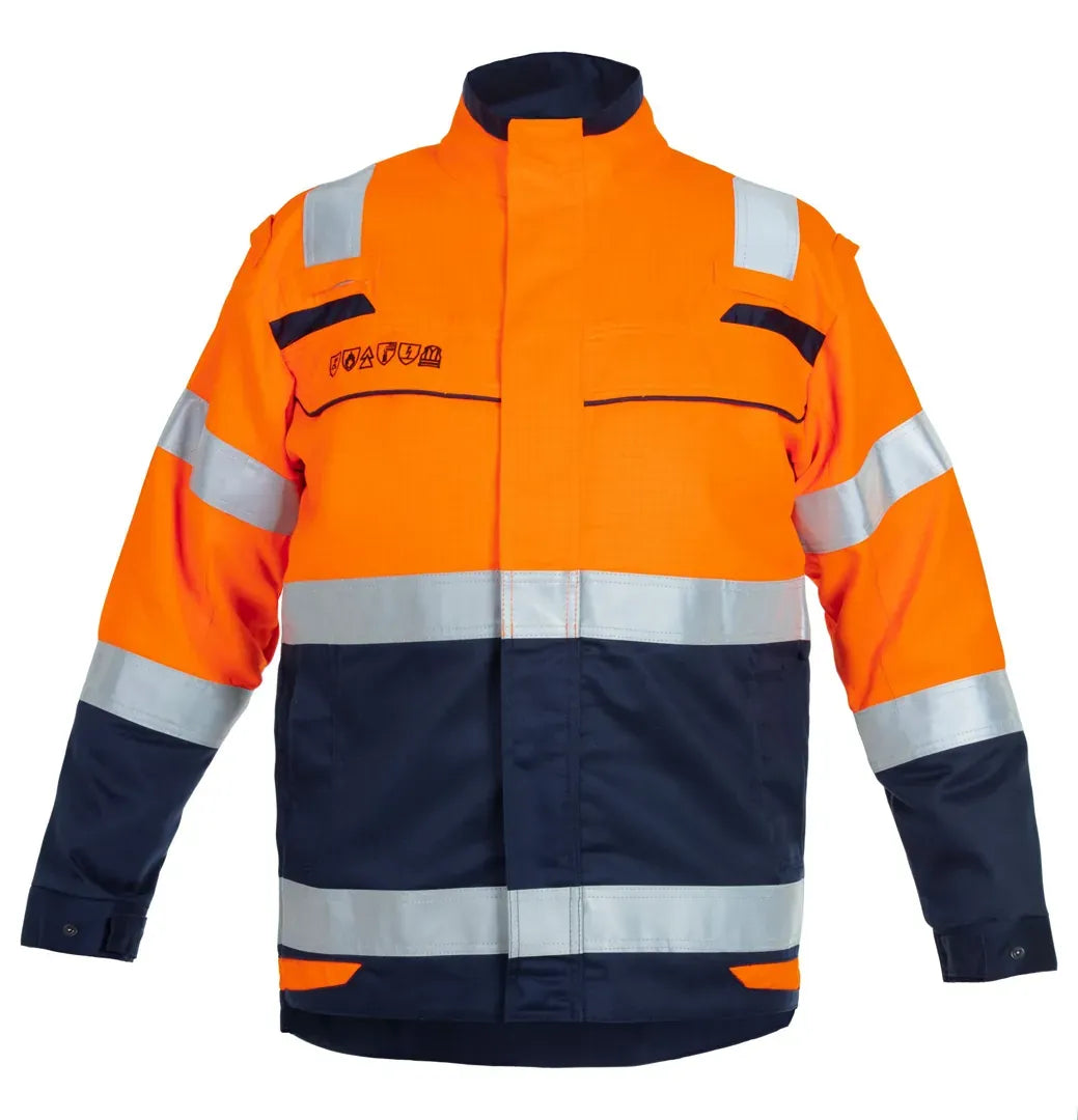 Multinorm Jack Milford, fluor oranje - marine