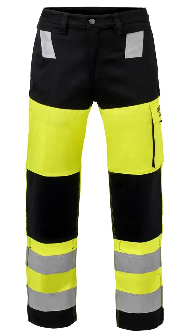 Multinorm Broek Mallorca, fluor geel - zwart