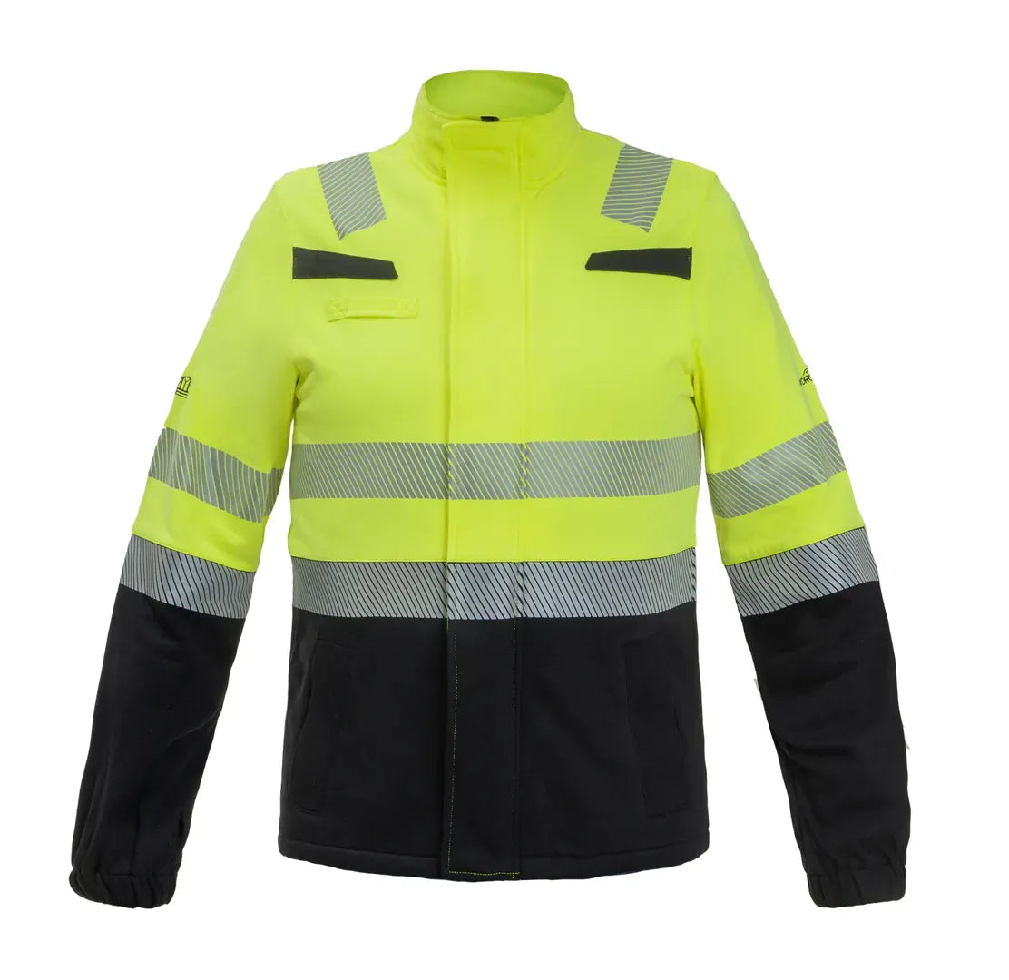 FR AST Fleece Macedonie, fluor geel - zwart