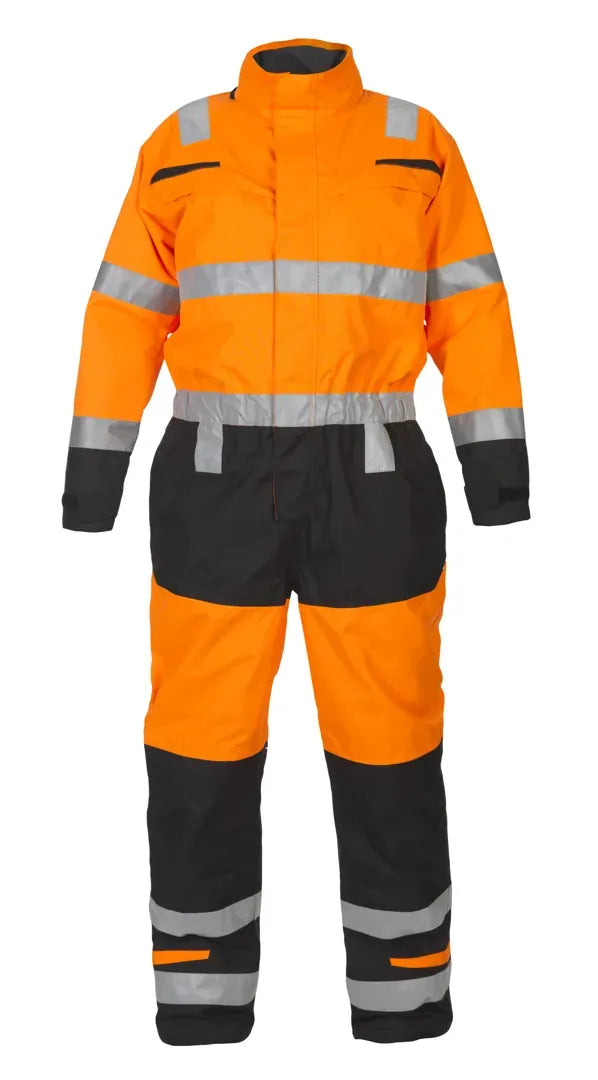 Multinorm Overall Meta, fluor oranje - zwart