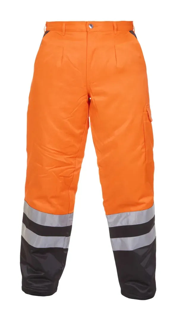 EN 20471 Broek Hastings, fluor oranje - zwart