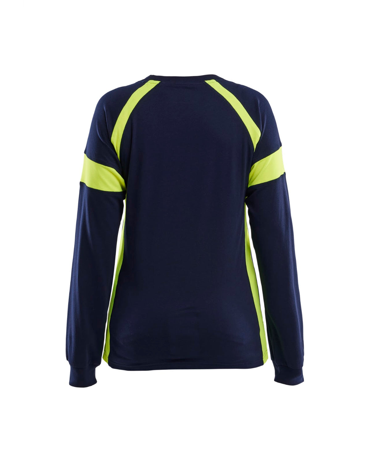 3521 Dames T-shirt lange mouwen Visible - Marine/High Vis Geel