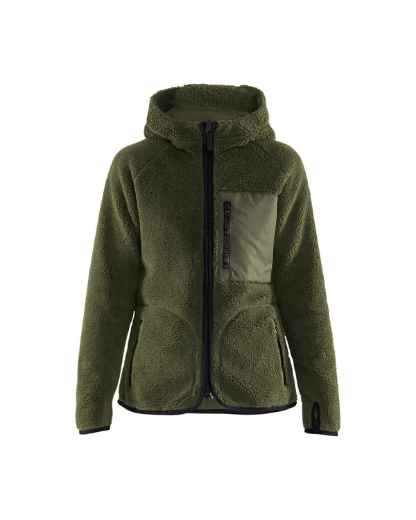 4727 Dames pilé vest - Herfstgroen