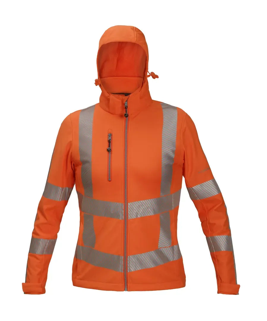 Dames Duurzaam Softshell Tessino RWS, fluor oranje