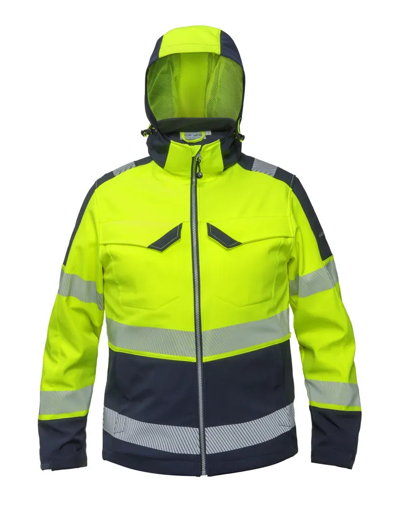 Softshell Jack Tacoma, fluor geel - zwart