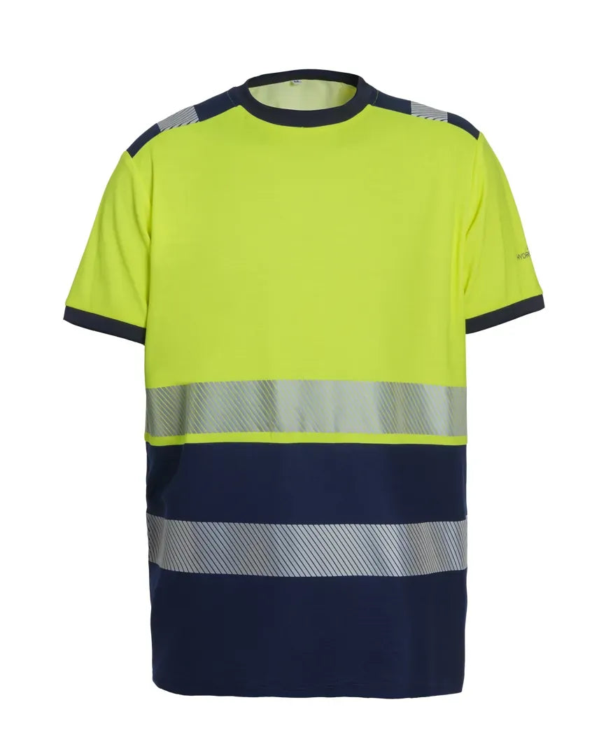 T-Shirt Tivoli, fluor geel - zwart