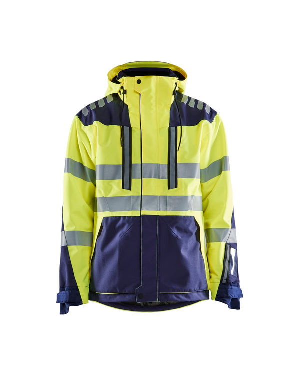 4496 Shell jack High Vis - High Vis Geel/Marineblauw