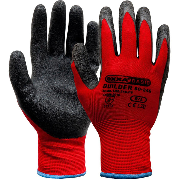 Builder 50-246 handschoen - zwart/rood
