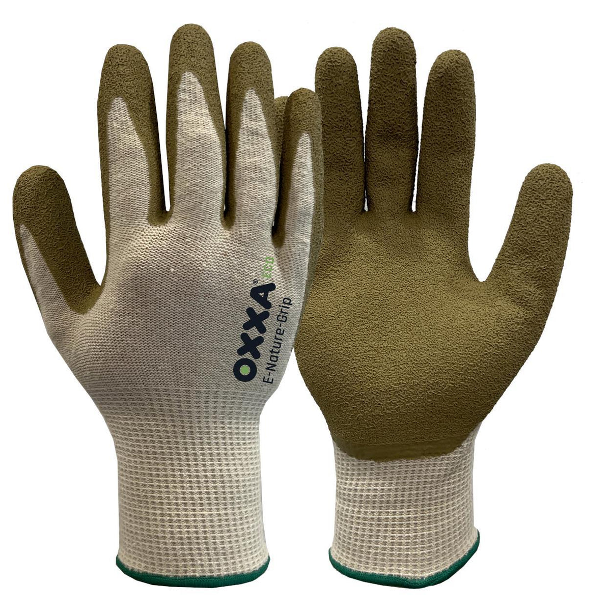 E-Nature-Grip 52-000 handschoen - Olijfgroen/naturel