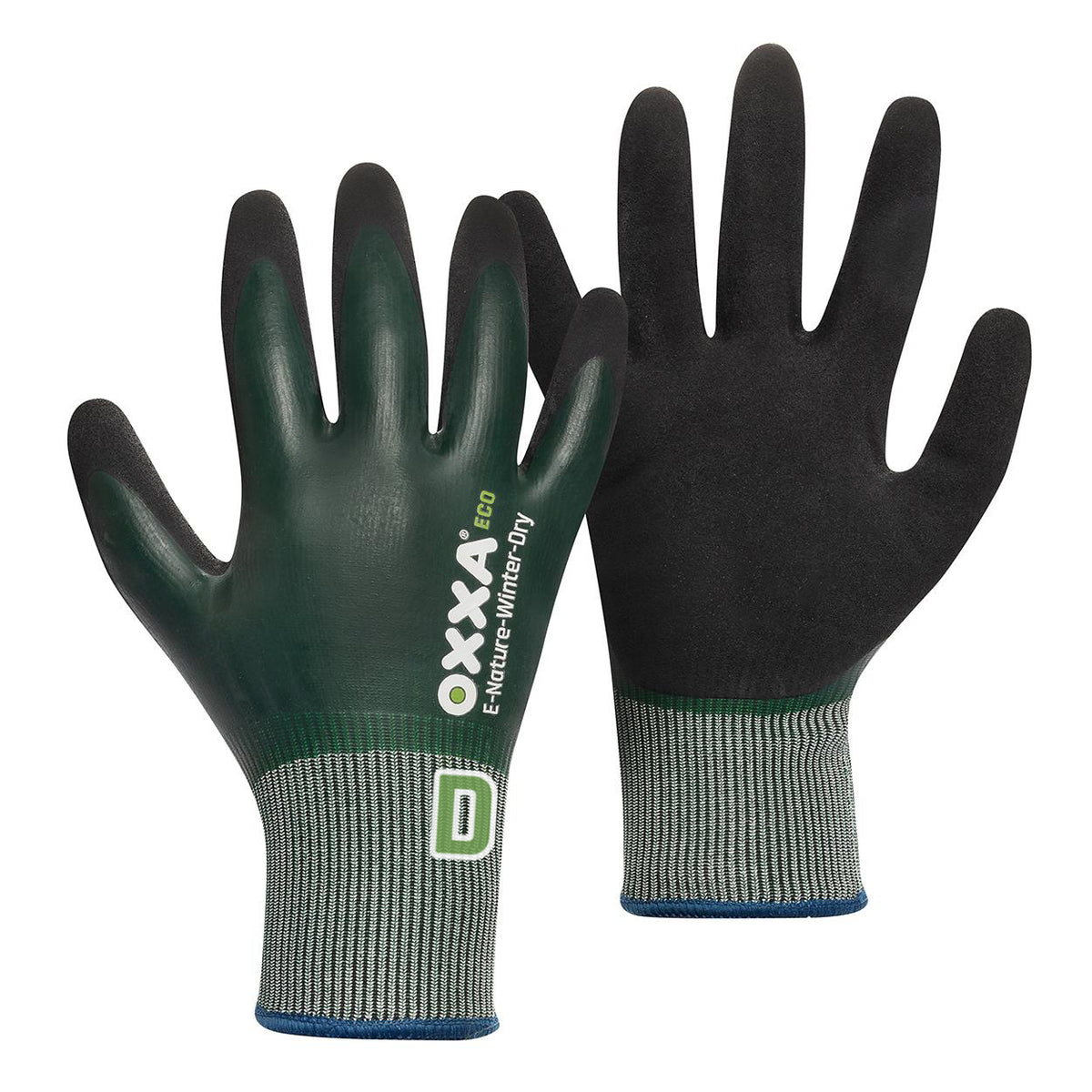 E-Nature-Winter-Dry Cut D 52-855 handschoen - zwart/groen