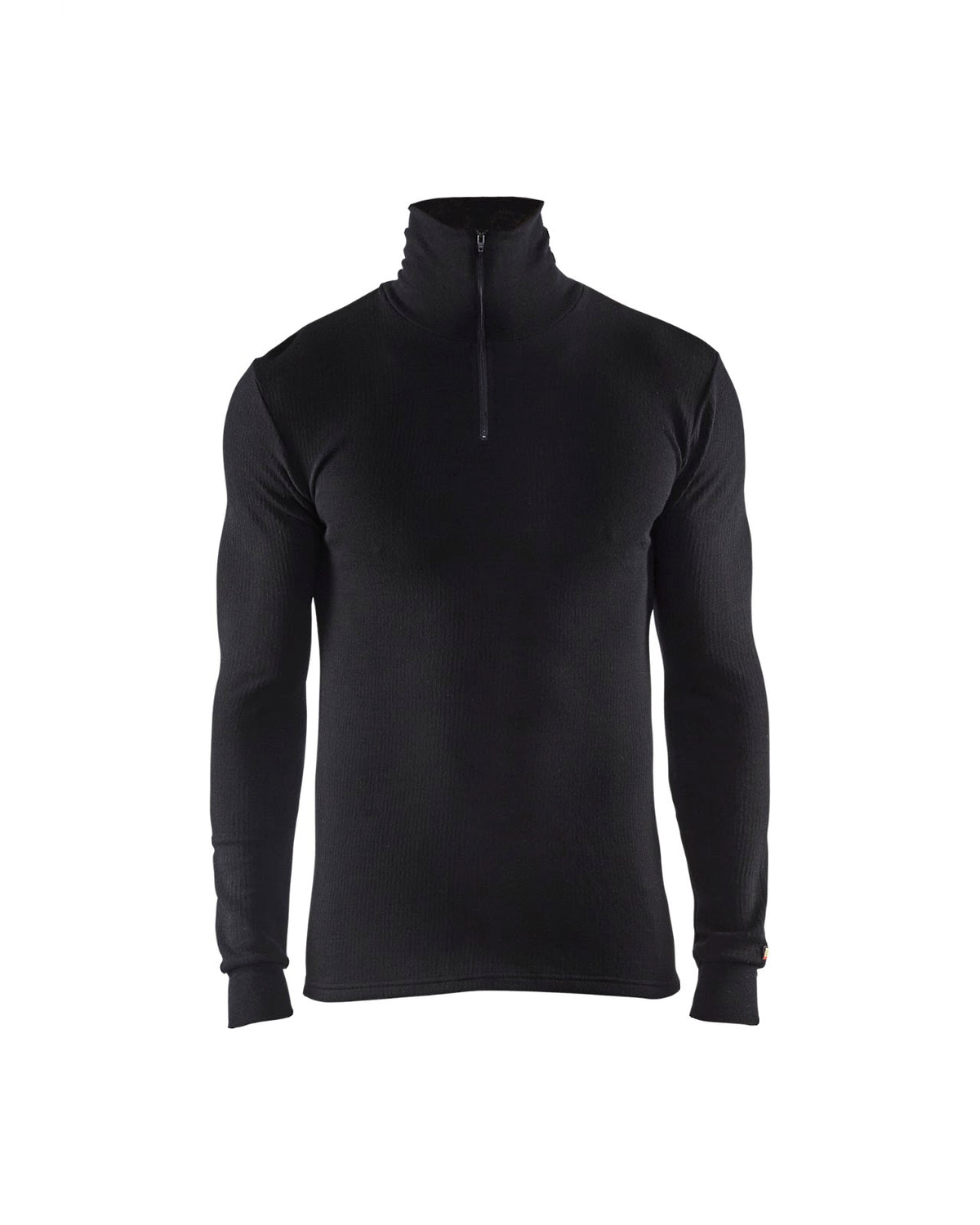 4891 Onderhemd met halve rits WARM - Zwart