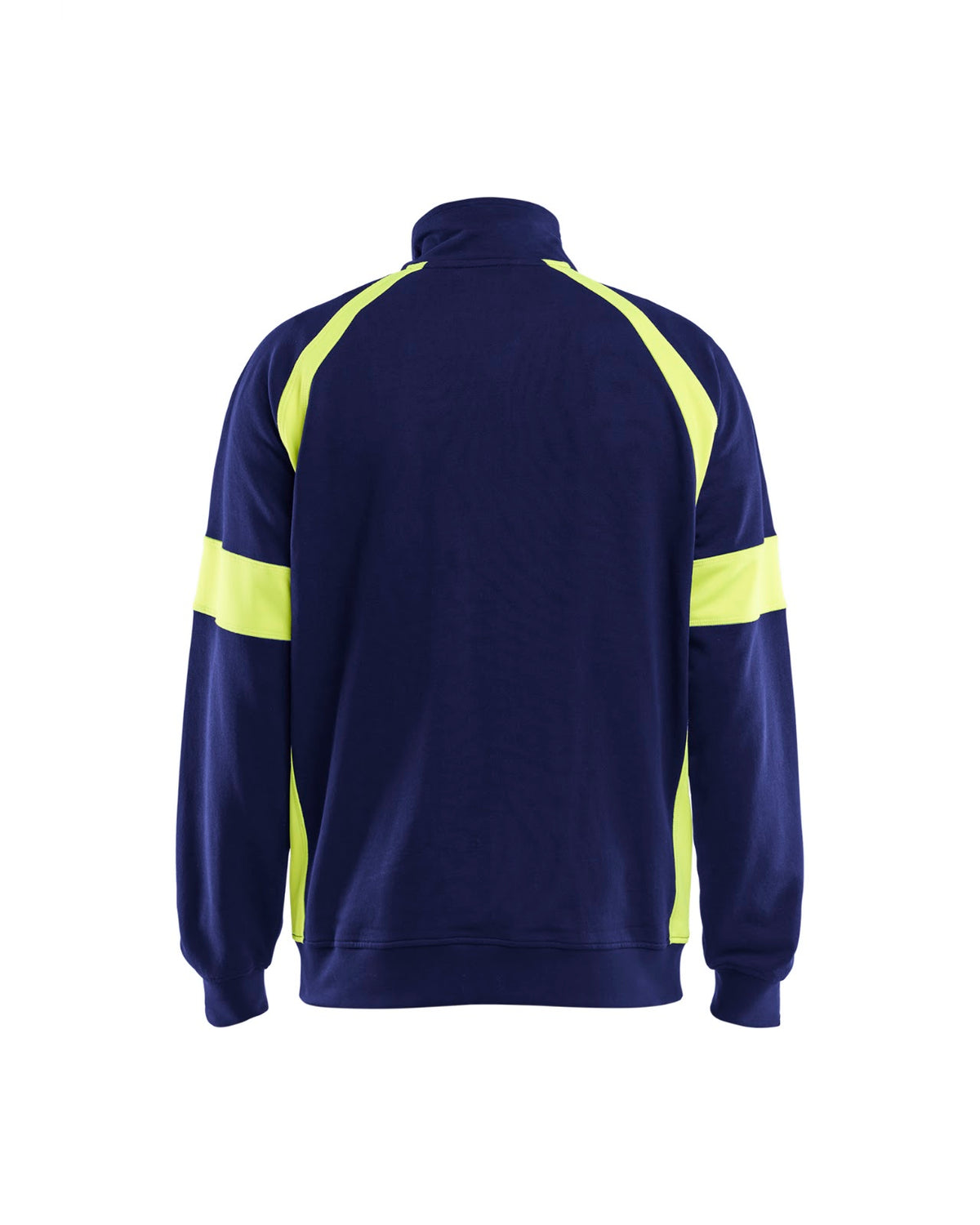 3567 Sweatshirt met rits visible - Marine/High Vis Geel