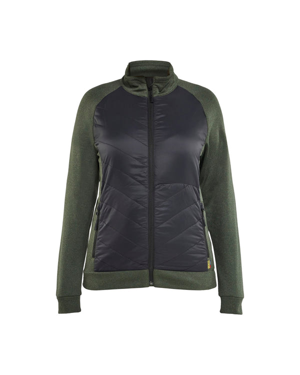 3419 Dames Hybride Sweatshirt - Herfstgroen/Zwart
