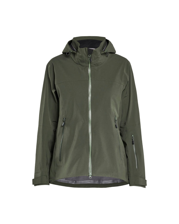 4708 STRIKER Dames Shell Jack stretch - Donker herfstgroen