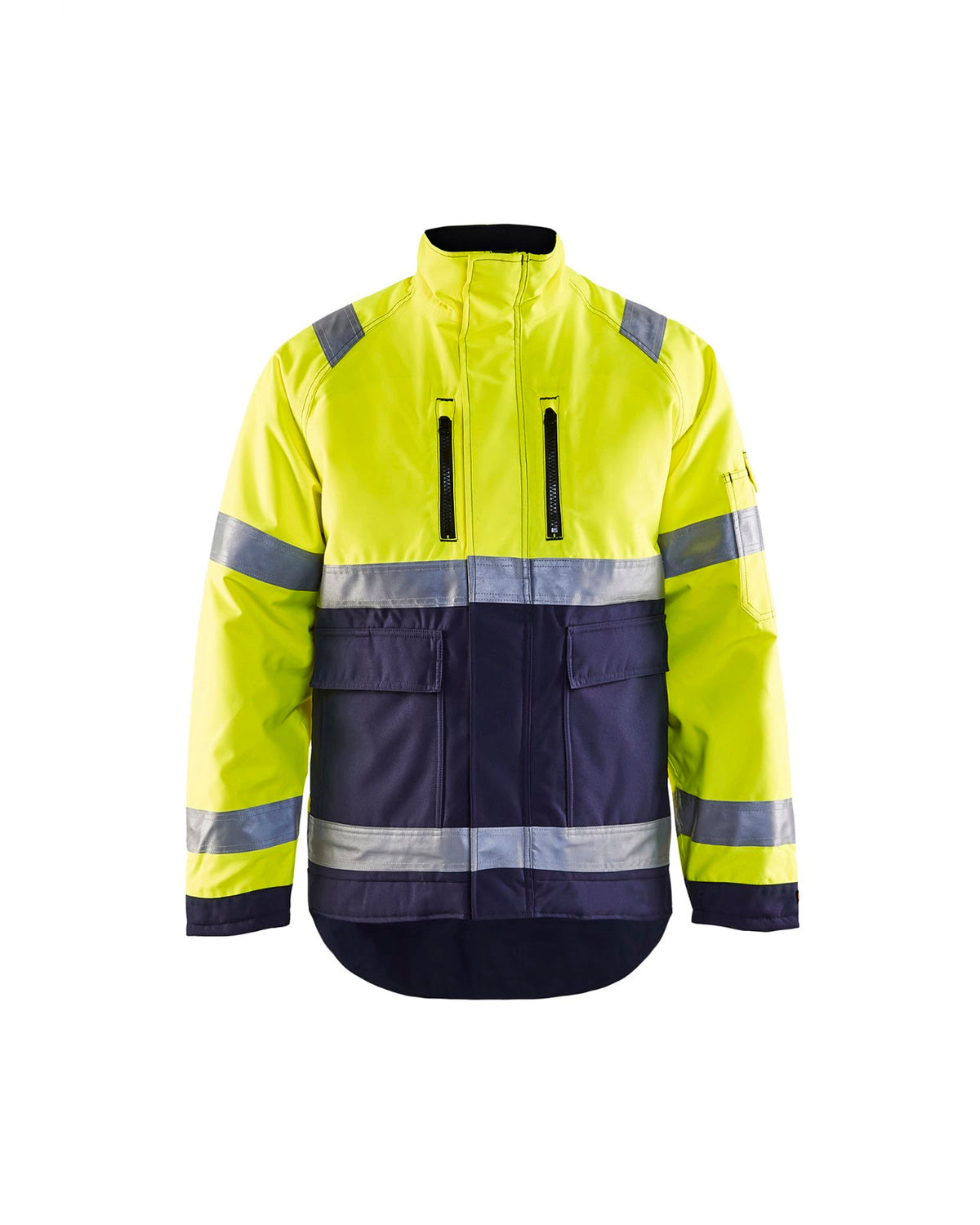 4827 Winterjas High Vis - High Vis Geel/Marineblauw