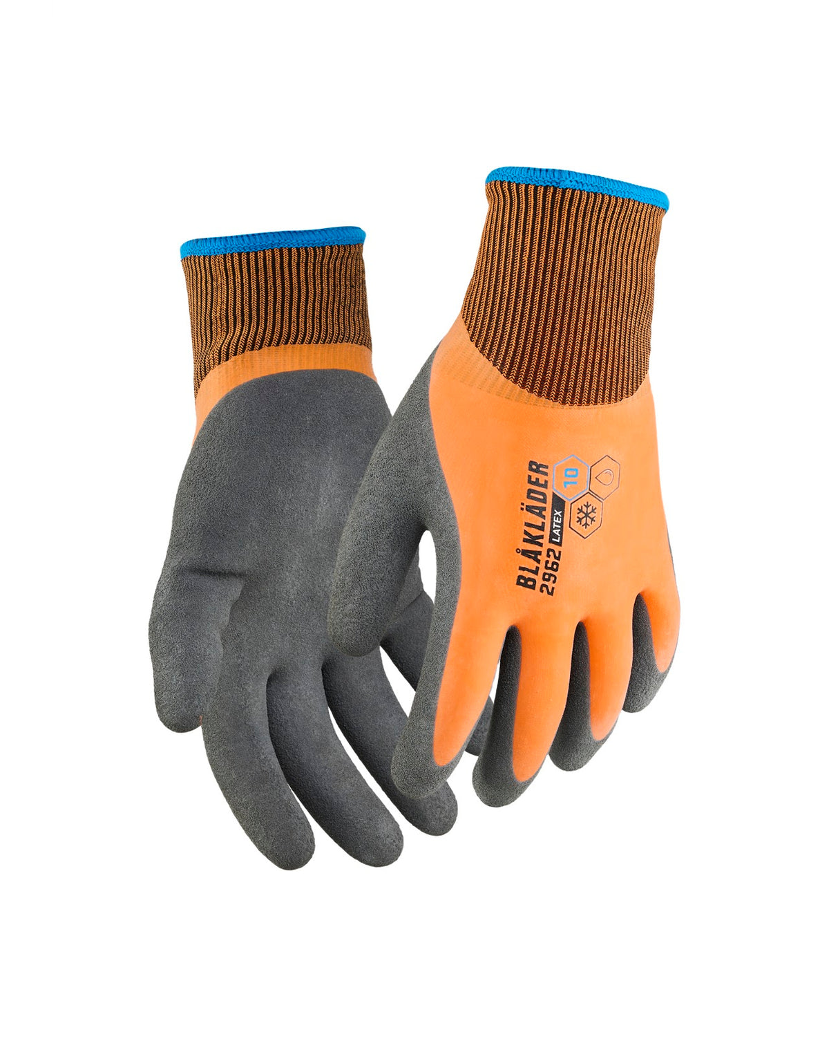 2962 Werkhandschoenen latex-gedipt gevoerd waterdicht - High Vis Oranje