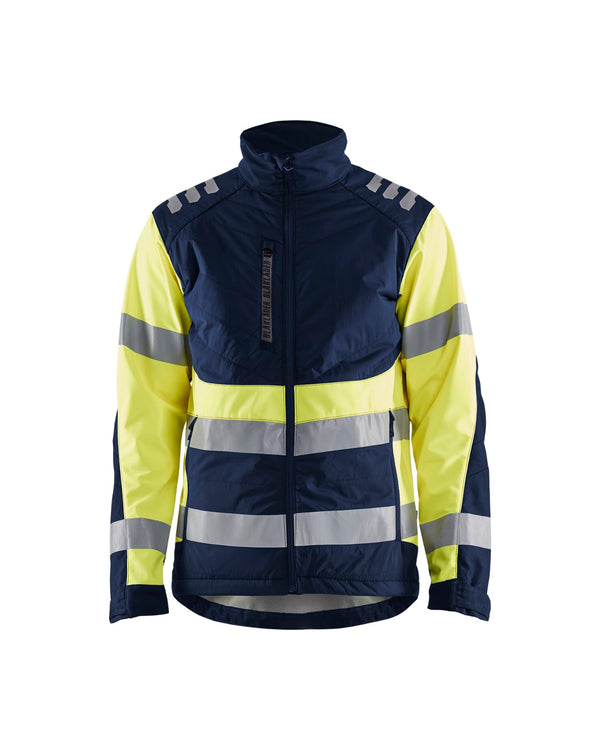 4497 Softshell jack High Vis - Marine/High Vis Geel