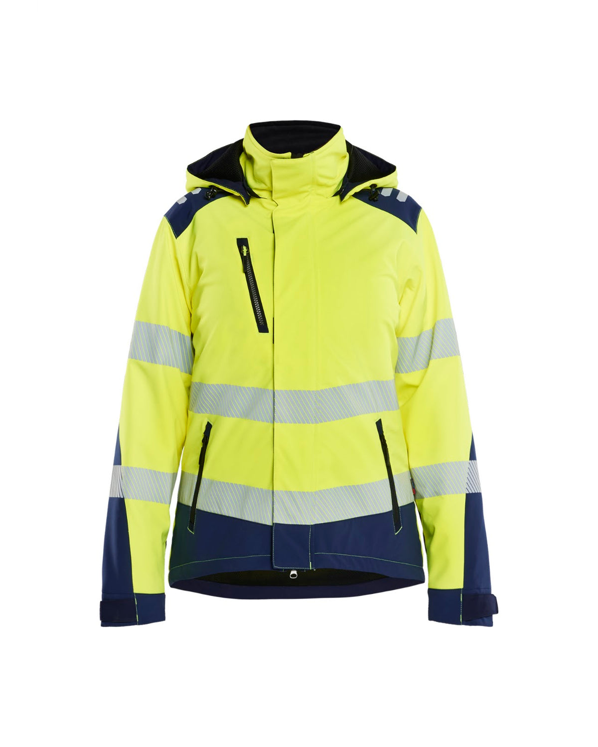 4401 Dames Softshell Winterjas High Vis - High Vis Geel/Marineblauw
