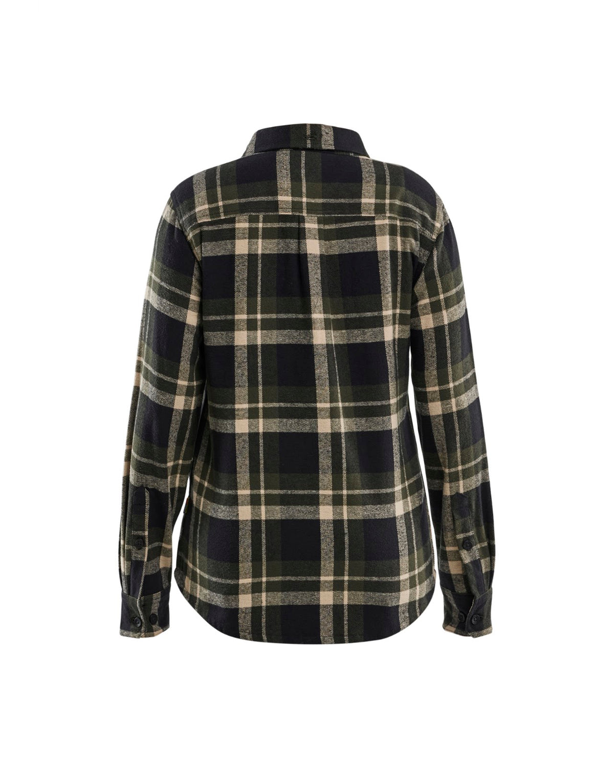 3218 Dames Overhemd Flanel - Donker herfstgroen/Zwart
