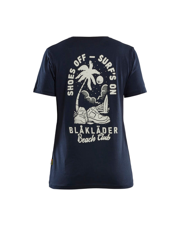 9417 Dames T-shirt Blåkläder Beach Club - Donker marineblauw