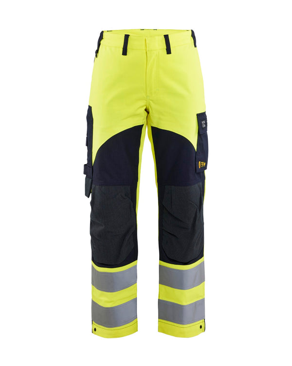 7189 Dames Multinorm werkbroek Inherent - High Vis Geel/Marineblauw