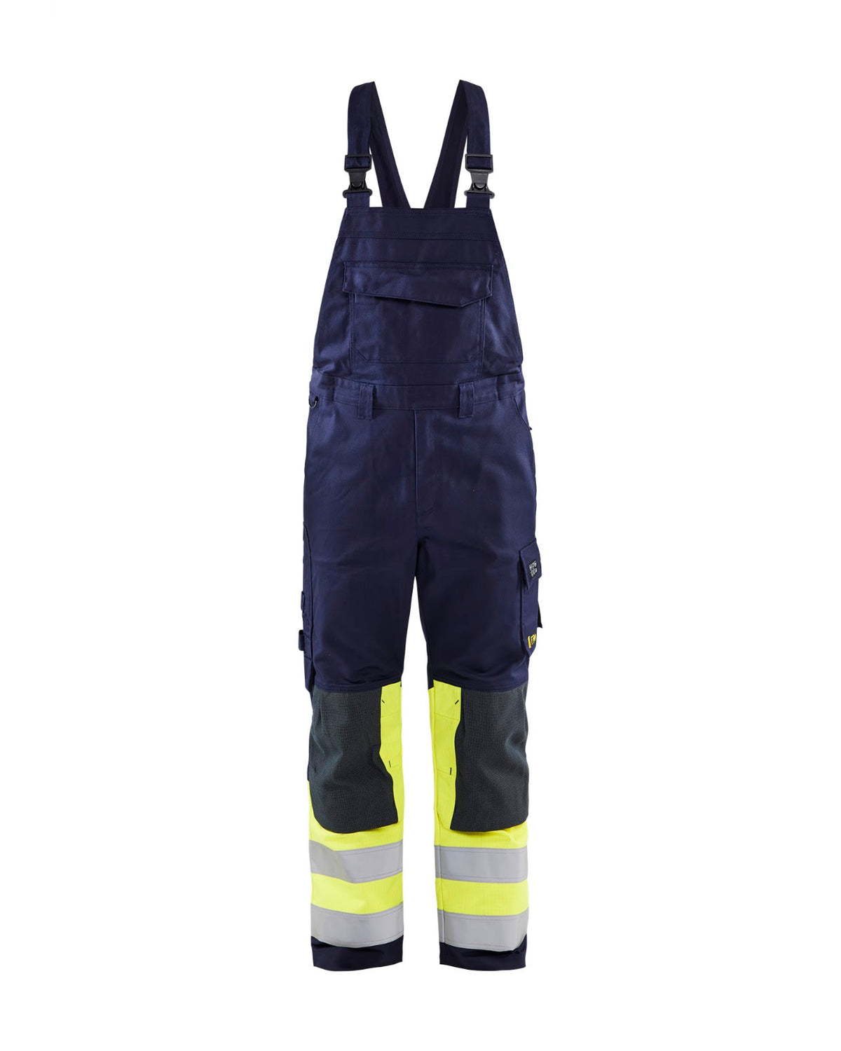 2607 Multinorm bretelbroek - Marine/High Vis Geel