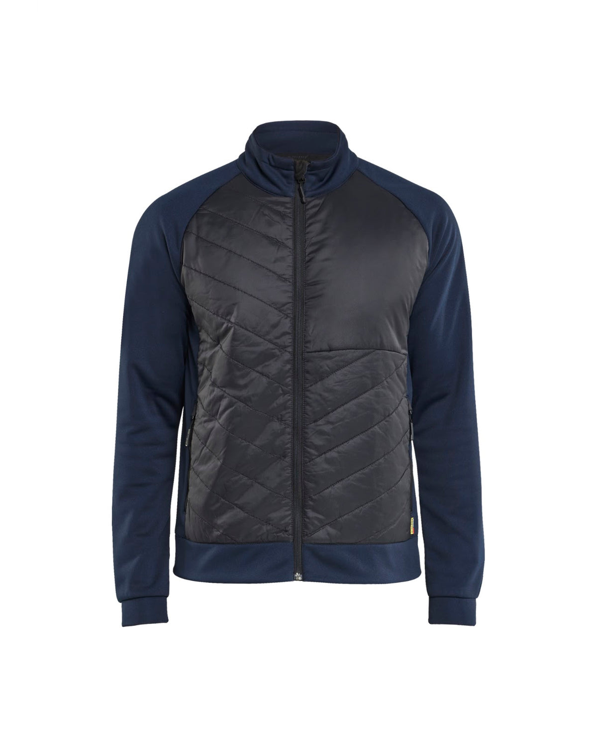 3418 Hybride sweatshirt met rits - Donker marineblauw/Zwart