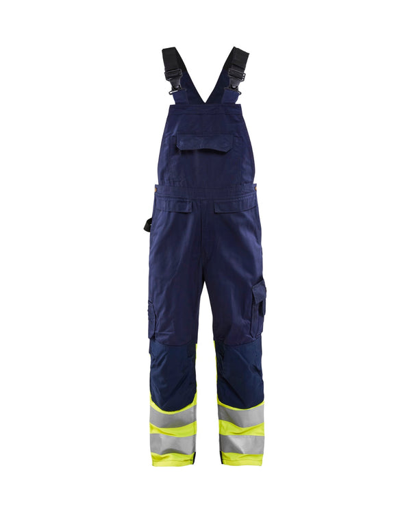 2662 High Vis bretelbroek - Marine/High Vis Geel