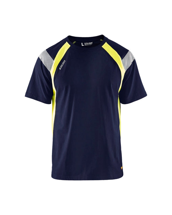 3332 T-shirt Visible - Marine/High Vis Geel