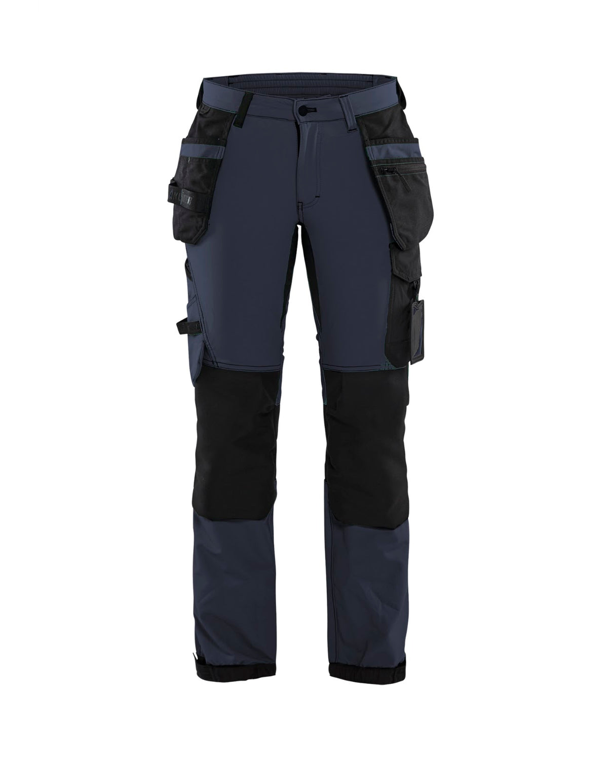 7192 Dames werkbroek 4-weg stretch met gereedschapszakken - Donker marineblauw/Zwart