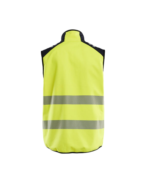 3849 APC 2 Multinorm softshell bodywarmer - High Vis Geel/Marineblauw