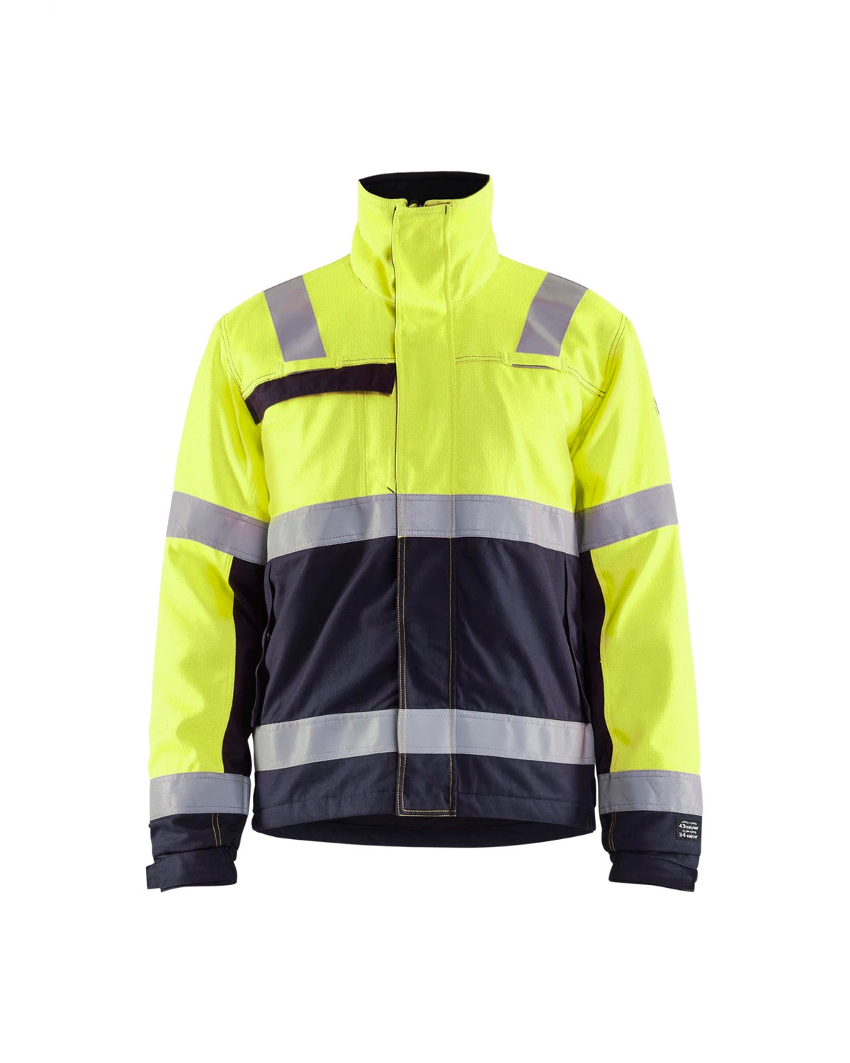 4069 Multinorm Winterjas - High Vis Geel/Marineblauw