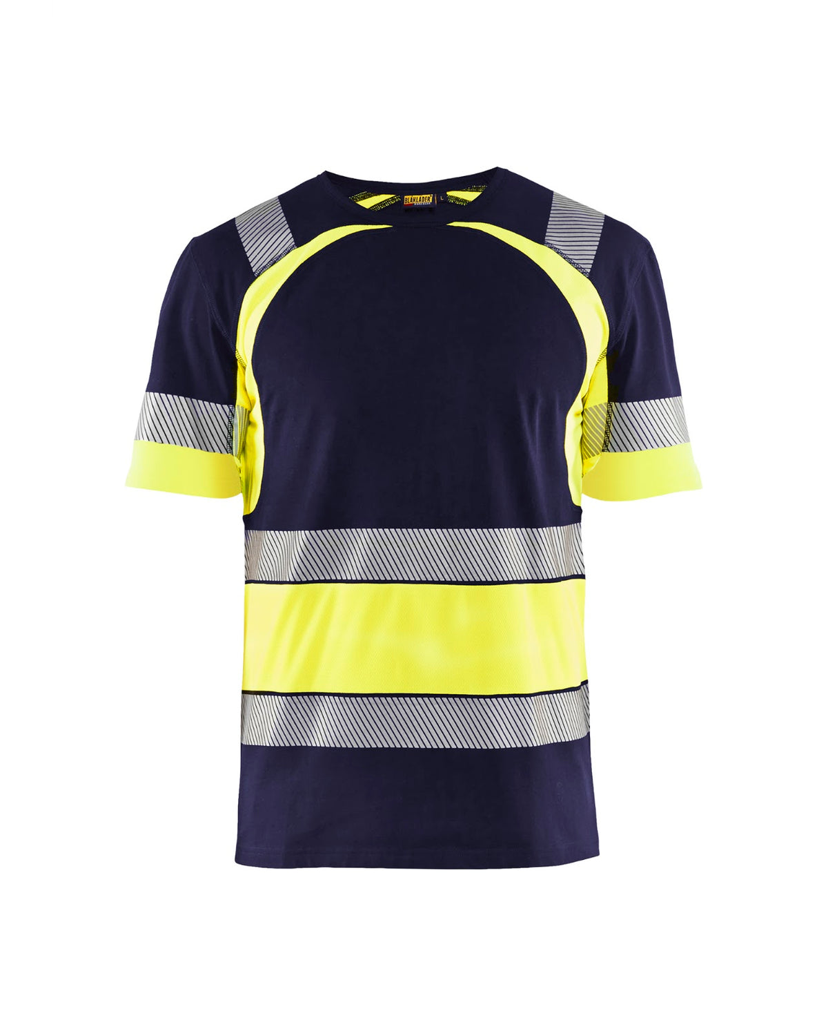 3421 T-shirt High Vis - Marine/High Vis Geel