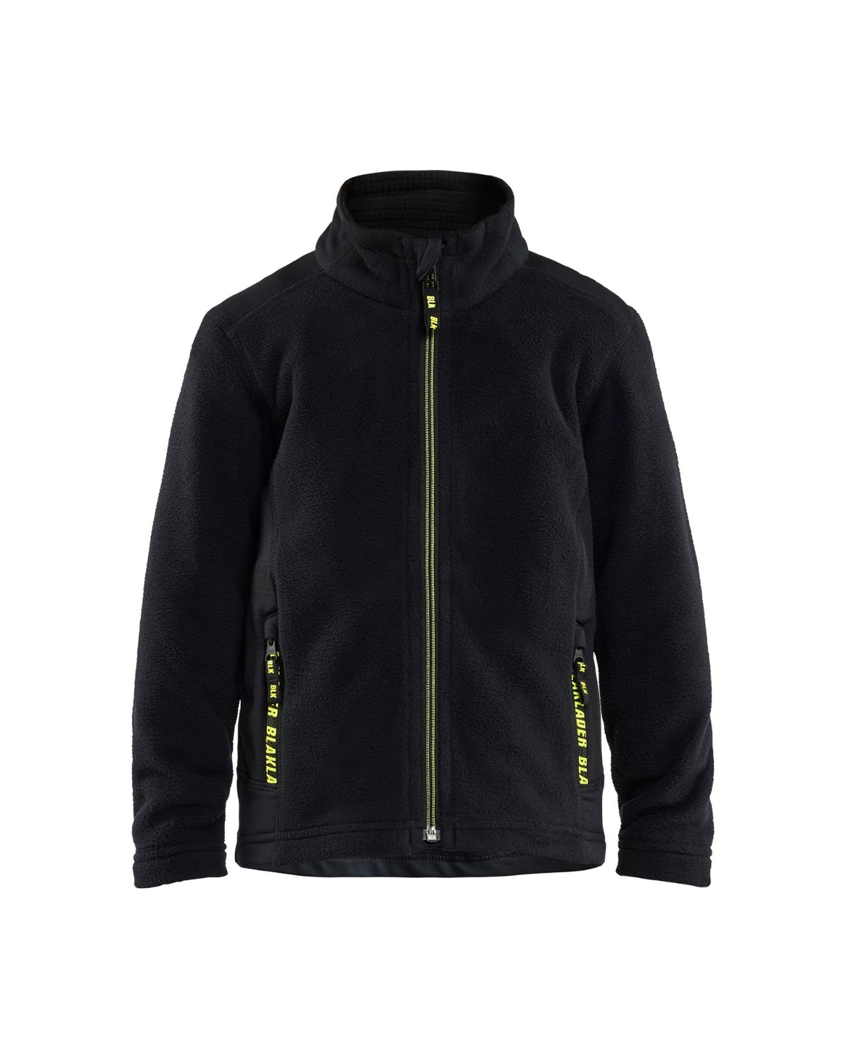 5206 Kids Microfleece - Zwart/High Vis Geel