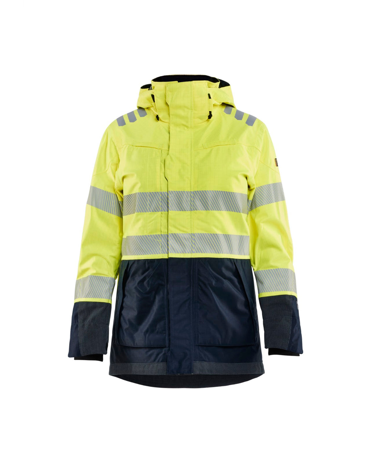 4449 ACP 2 Dames Multinorm Shell jack - High Vis Geel/Marineblauw
