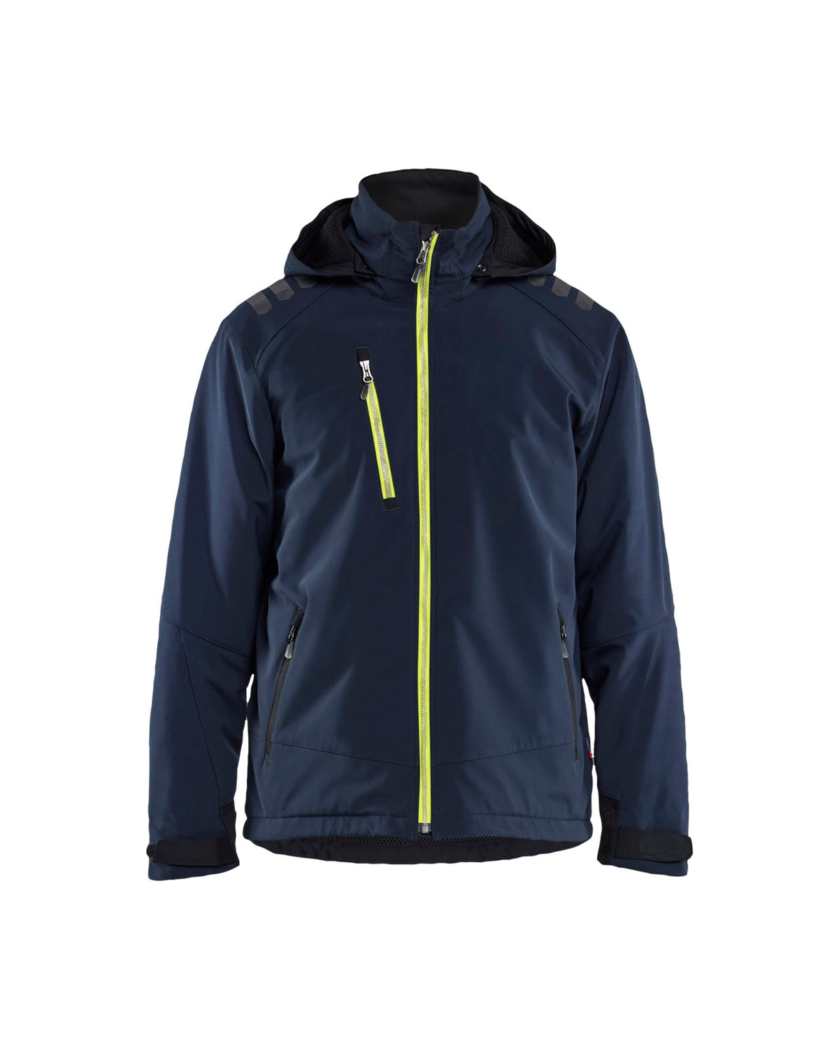 4750 Lichtgewicht softshell jack gevoerd - Donker marineblauw/High Vis Geel